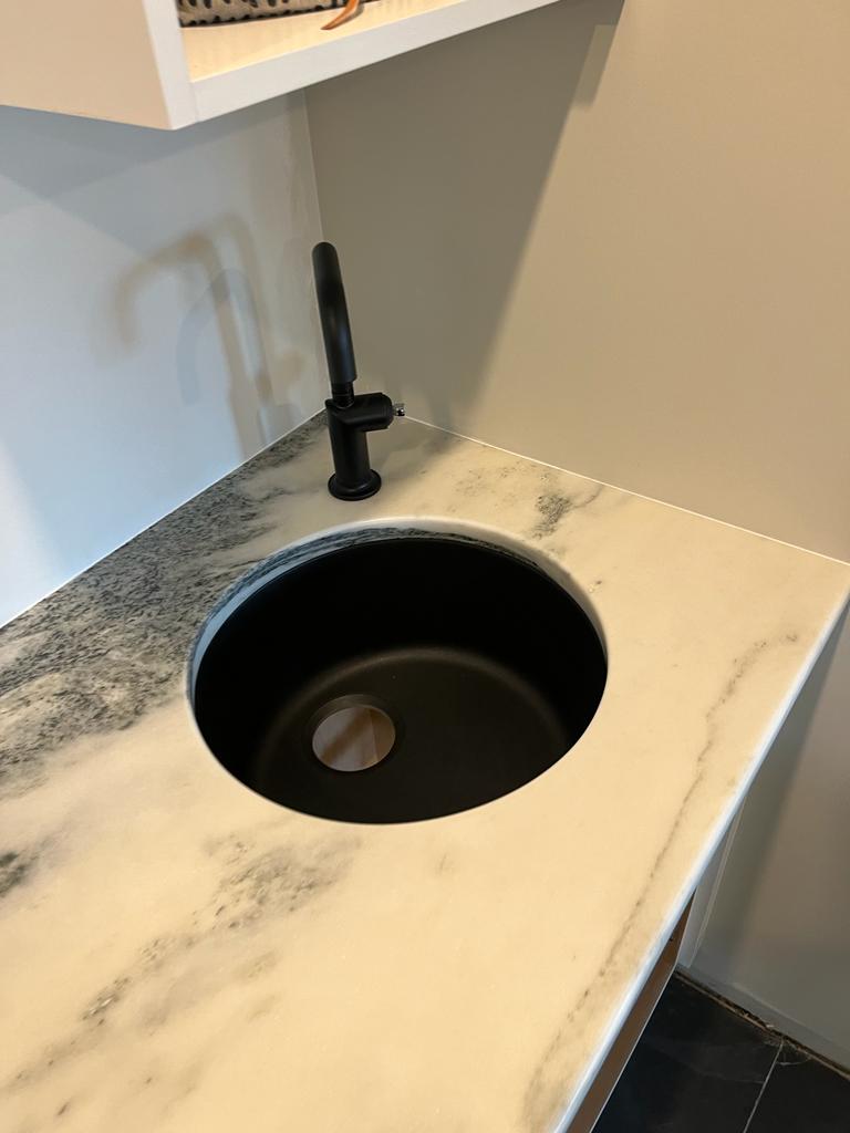 Custom Stone Bathroom Vanity Countertop Install Berlin, CT