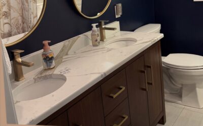 Custom Marble & Granite Bathroom Vanity Countertop Fabrication & Installation in Avon, CT